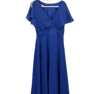 NWT JJ’s House navy maxi dress